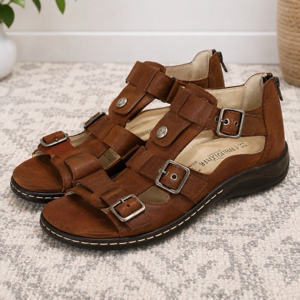 Waldläufer Brown Leather Comfort Sandals – Women’s 8 / EU 39